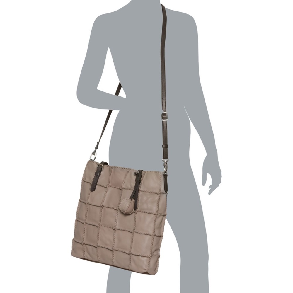 Gianni Conti Italian Leather Patchwork Tote